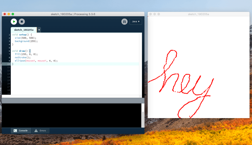 Processing Screenshot