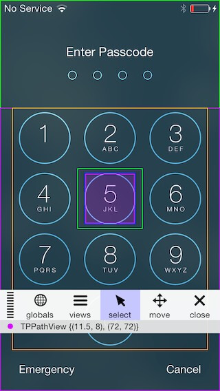 Using FLEXible to inspect the iOS lock screen