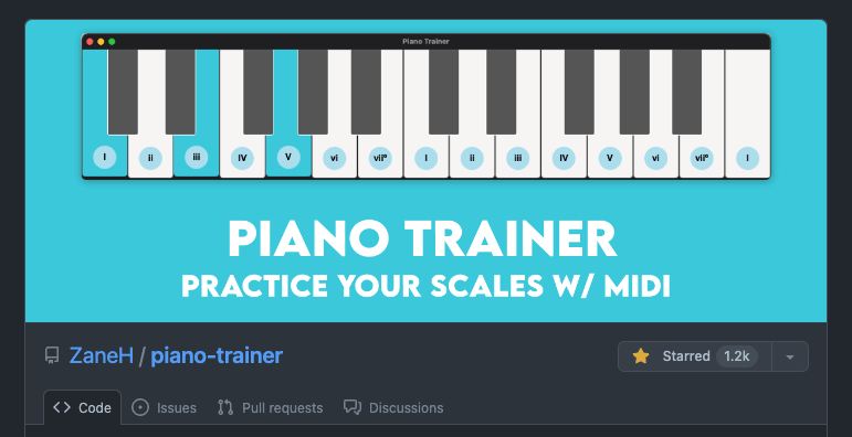 Piano Trainer GitHub banner